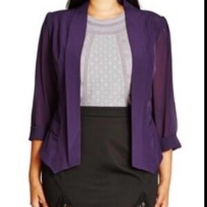 City Chic Women's Purple Blazer NWT- 18w